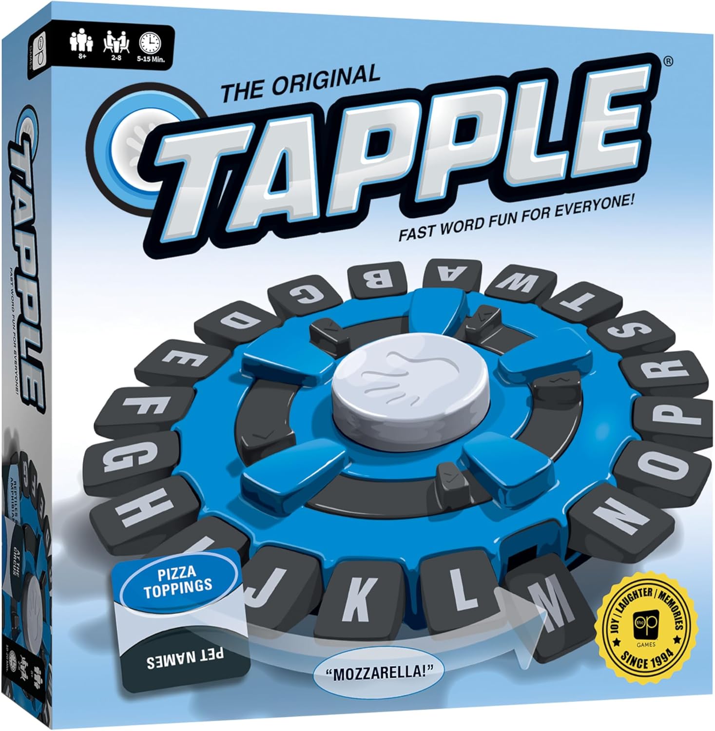 The Original TAPPLE, The Fast-Paced Family Board Game, Choose a Category & Race Against the Timer to be the Last Player, Learning Word Game for Ages 8 & Up, 2-8 Players, 15-20 Minute Play Time